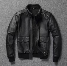 Men's Real Leather Bomber