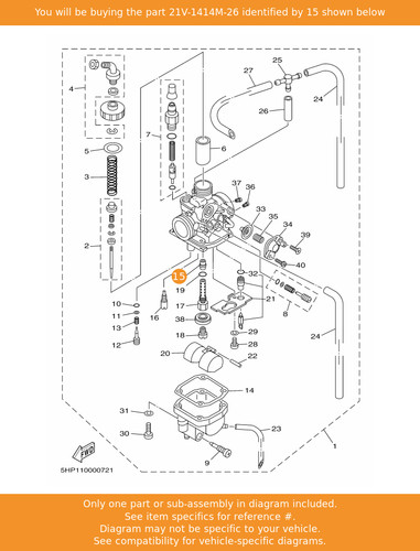 Yamaha nozzle main - yamaha, nozzle,
