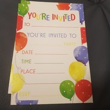 Party invitations x 6 Tesco