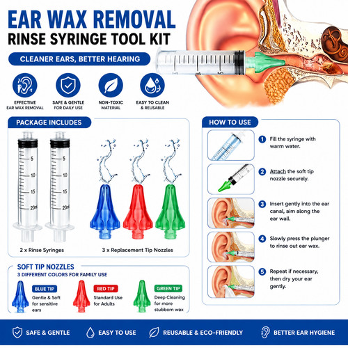 Ear wax removal - ear,