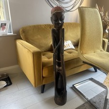 Large Hand Carved African Man