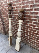 Victorian Reclaimed Turned Wooden Staircase Newel Post • Period Feature