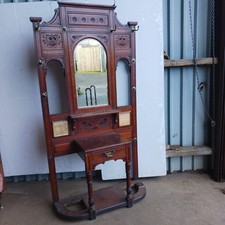 Edwardian oak hallstand