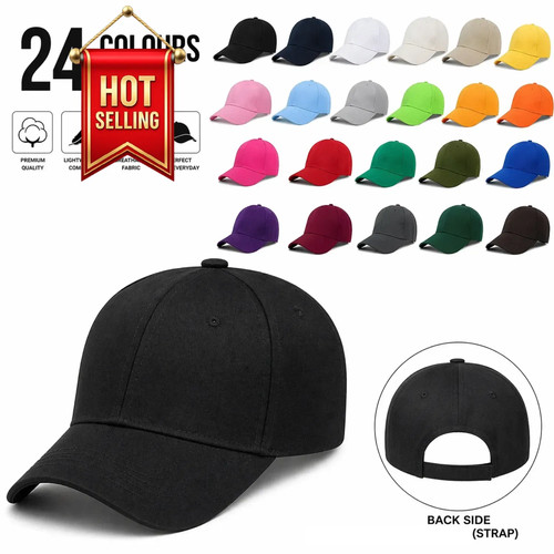 Plain baseball cotton caps - plain,