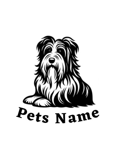 Personalised bearded collie - bearded,