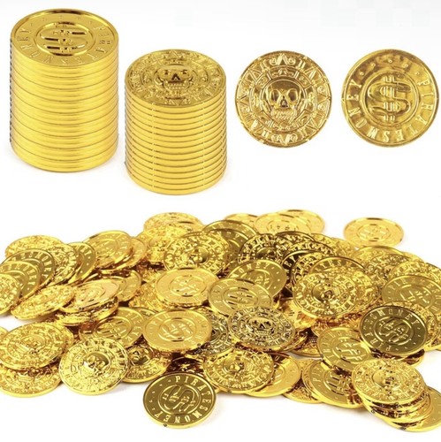 Pirate skull coins aztec - 10,