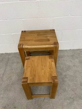 Furniture Village Bakerloo Oak Butchers Block Nest of Tables rrp £349