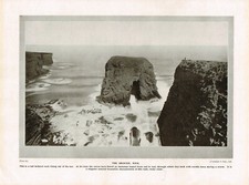 Stack Of The Brough Wick Caithness Scotland Antique Picture Old Print 1924 BB#T