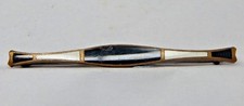 Art Deco Banded Enamel Black