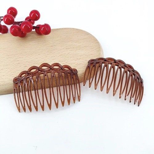 Plain side hair combs slides - plain,