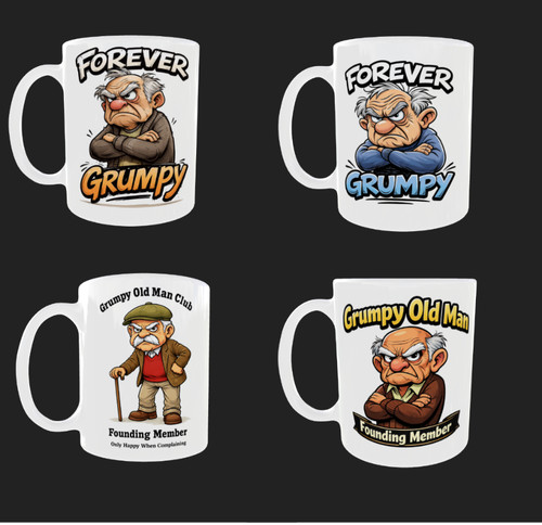 Novelty grumpy old - grumpy, mugs