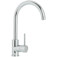 Kitchen Tap Mono Mixer Single Lever Chrome Swivel Spout Zinc Modern Faucet