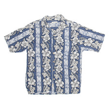 SUMMA Mens Hawaiian Shirt Blue