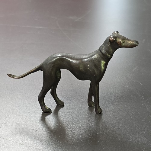 Vintage bronze greyhound dog - bronze,