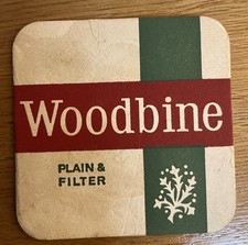 Woodbine Cigarettes Beer Mat. Vintage Tobacco Advertising Beer Mat 1950s Smoking