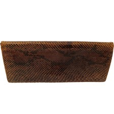 Vintage python skin clutch - vintage,