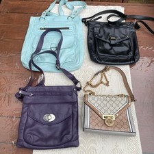 3 ladies genuine leather &1 Faux leather bags . M&S,Pia ,Piel Bovina & R Island 
