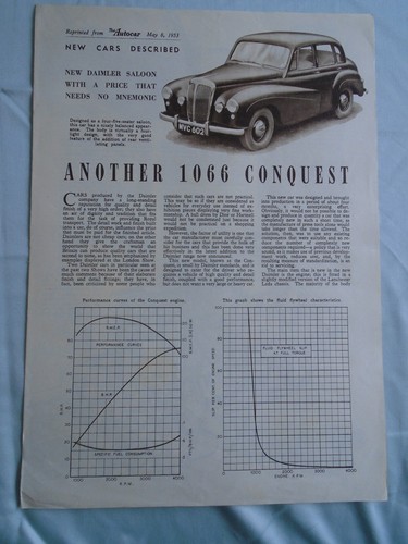 Daimler conquest saloon - daimler,