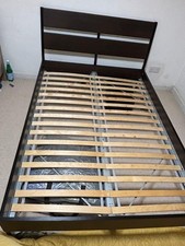 IKEA Trysil Double Bed - Brown. WITH Mattress. Collection only