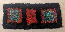 Rag Rug, Hand-made. 16" x