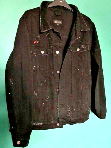 Black denim trucker - denim, jacket