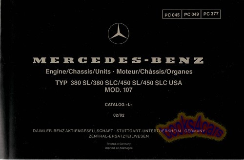 Mercedes 107 parts manual - 107,