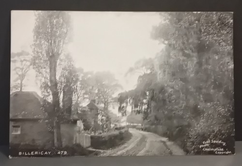 Old street scene postcard - street,