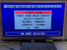PS1 Action Replay Cheat/chip cart with spring