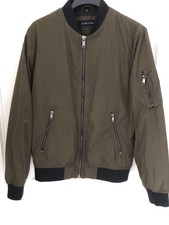 Zara Mens Green Bomber Jacket