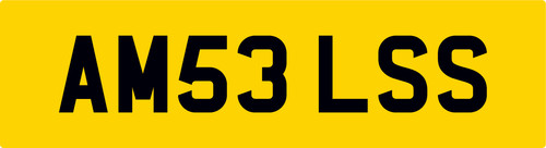 Private car reg number plate - number,