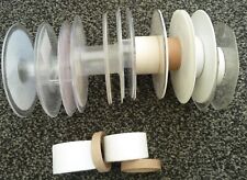 10  Empty plastic ribbon spools,various widths and lengths