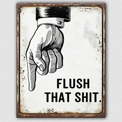 Funny rude toilet loo metal - funny,