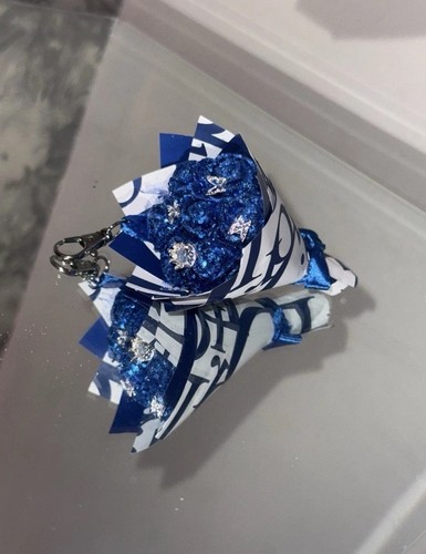 Mini royal blue keyring bag - mini,