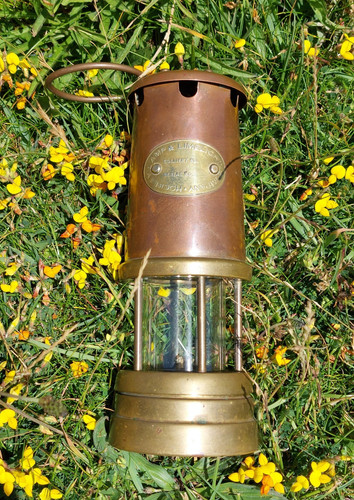 Original brass miners lamp - 9",