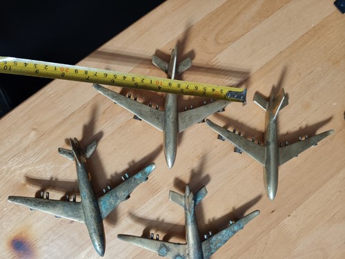 Vintage solid brass aeroplane - vintage,