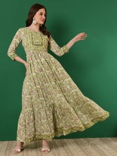 Indian Women Green Cotton