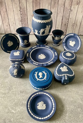 Wedgwood white blue - blue, jasper