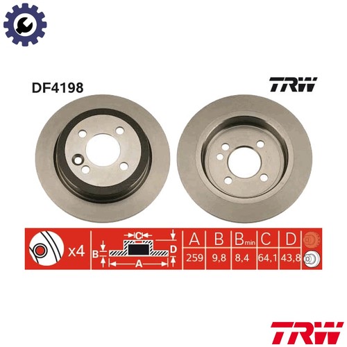 Brake disc df4198 for - brake,