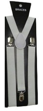 Unisex Adjustable Slim Braces Trouser Suspenders Clip On Fancy Dress
