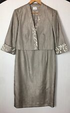 Roman MOTB Outfit Dress (14) Jacket (16) Champagne Beige Wedding Guest Formal