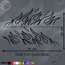 LARGE WINDOW FLAMES JDM VIRAL STICKERS DECALS DRIFT BUMPER WINDOW VINYL CAR VAN