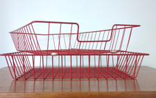 2 Vintage Red Wire Filing