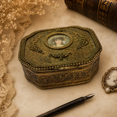 Antique french gilt jewelry - antique,