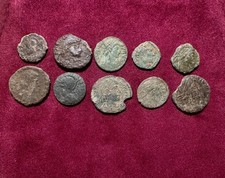 10 Uk Found Roman Bronze Coins