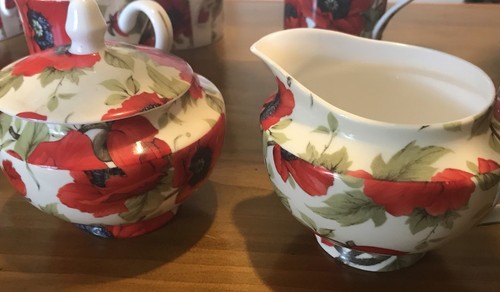 Poppy china milk jug lidded - jug,