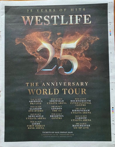 Westlife world tour dates - tour,
