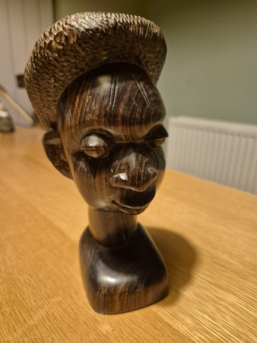 Hand carved african - carved, wooden