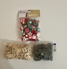 Wooden Letters Scrabble Tiles Alphabet Crafts Bundle Set