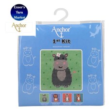 ANCHOR 1st Neddlepoint / Tapestry Kit  (Hattie Hippo 20034) Ideal For Beginners