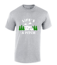 LIFE'S A PITCH MENS T SHIRT